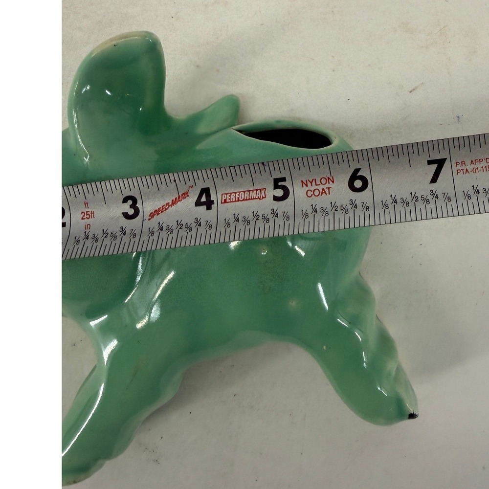 Morton PotteryGreen Pig Wall Pocket Planter Mid Century Decor - Picture 8 of 10